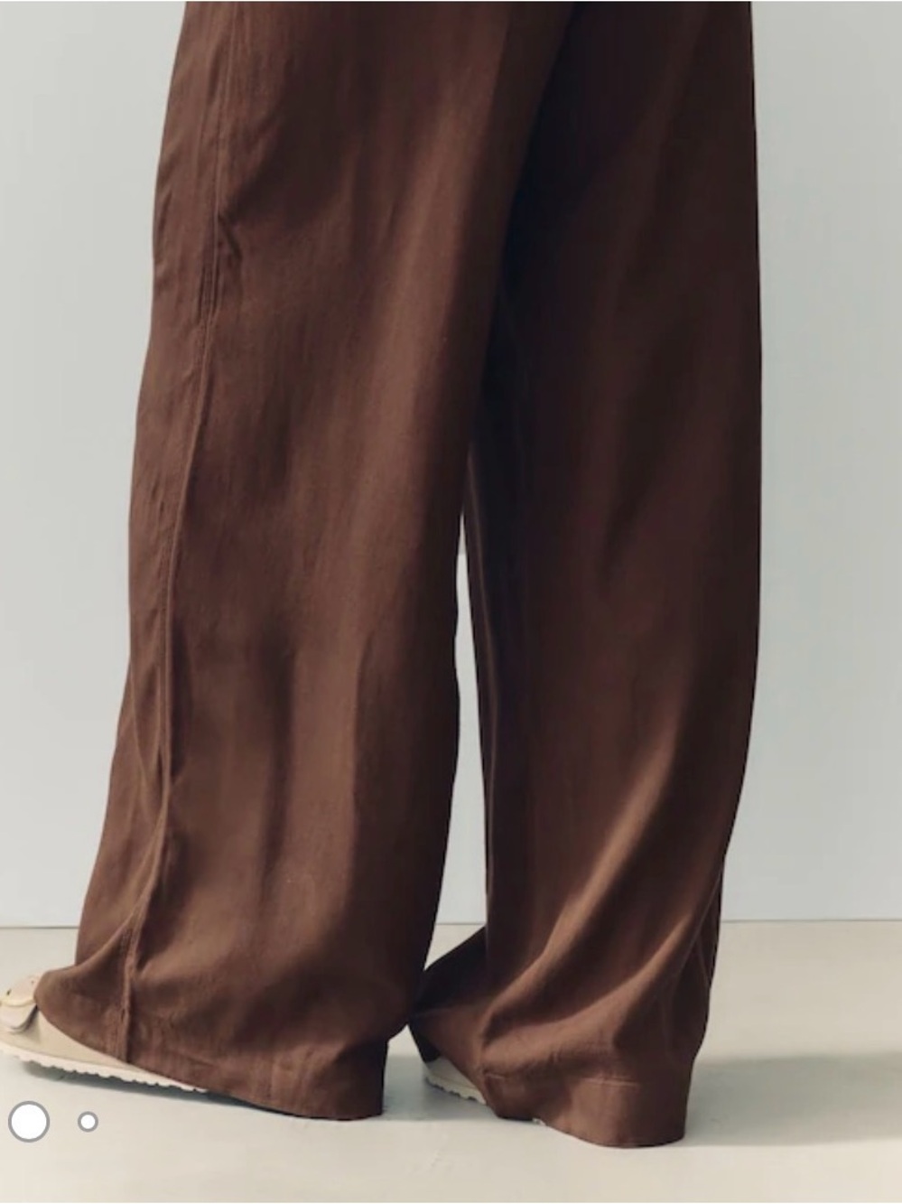 GAP Brown Wide-Leg Pull-On Pants - Picture 3 of 7